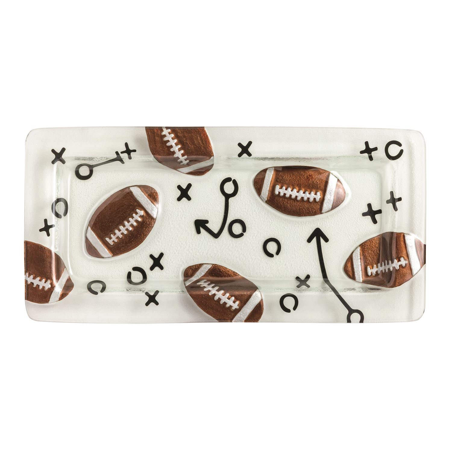 Football Glass Platter