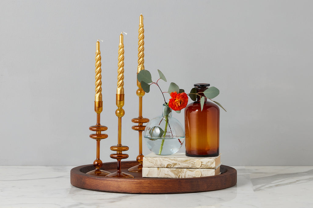 Glass Candlestick Etu Home