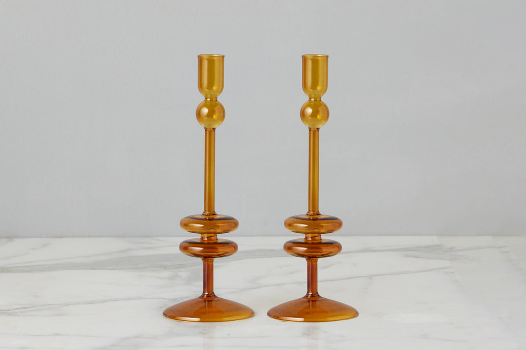 Glass Candlestick Etu Home