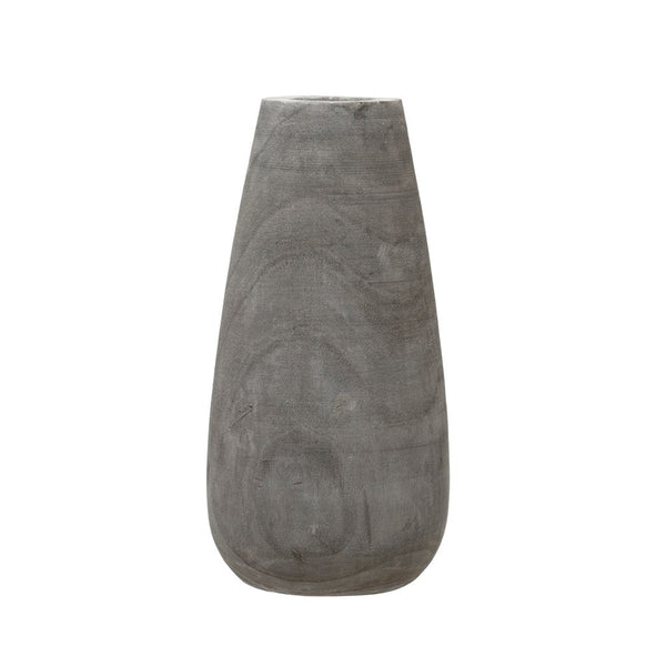 Paulownia Wood Grey Vase