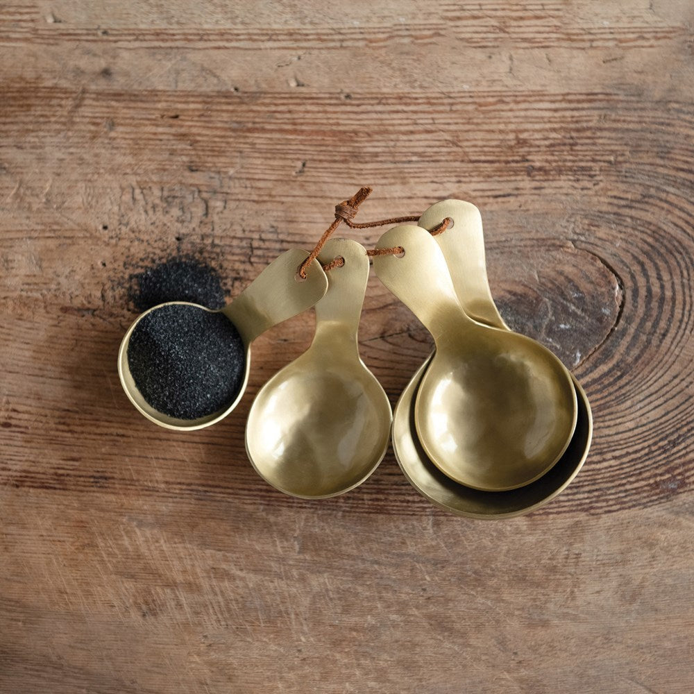 Metal Scoops Brass Finish