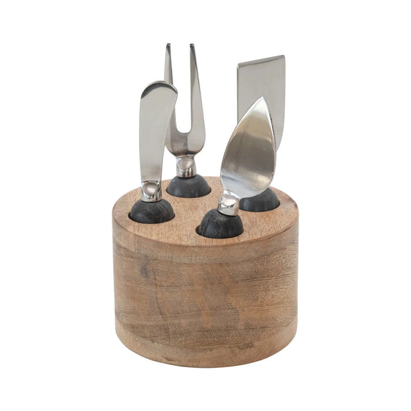 Cheese Server & Wood Stand