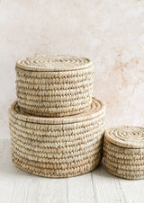 Handwoven Basket with Lid