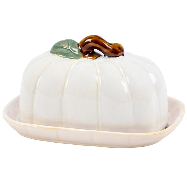 White Pumpkin Butter Dish
