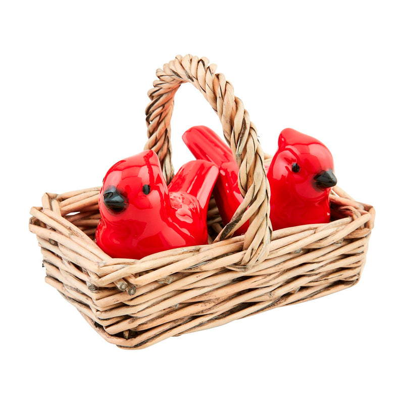 Cardinal Basket Salt & Pepper Set