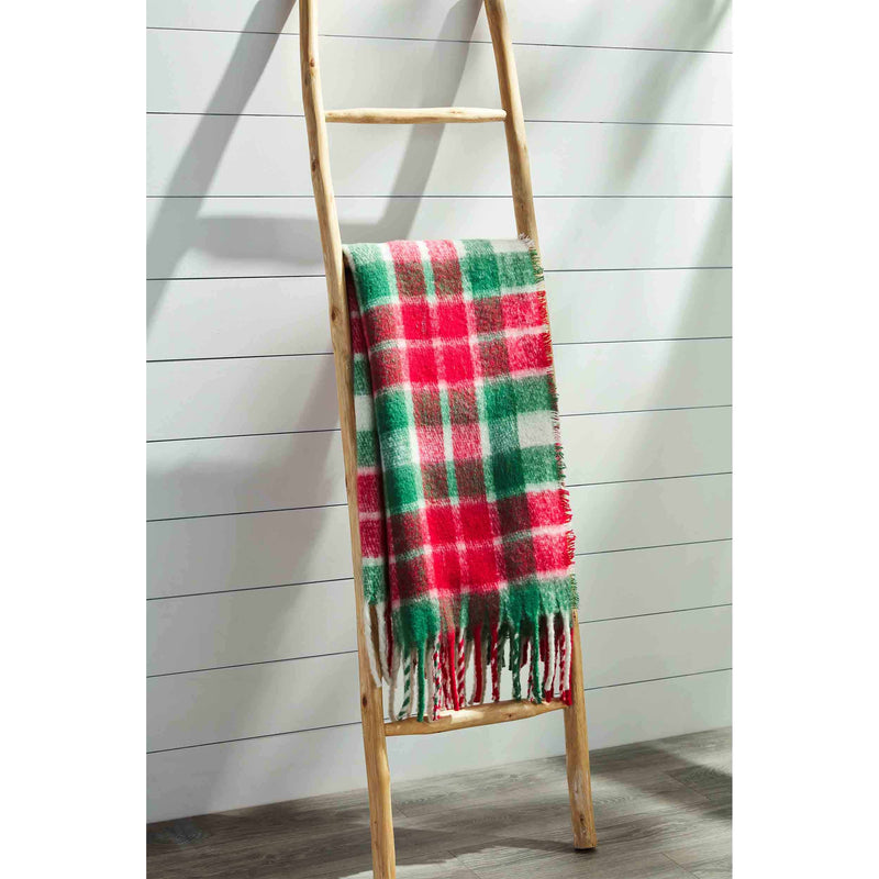 Red/Green Plaid Throw