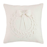 White Wreath Pillow