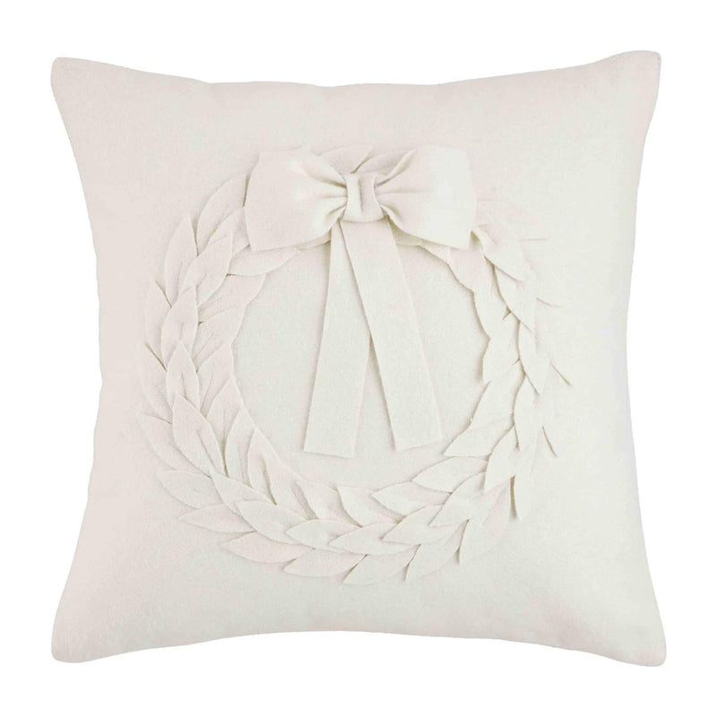 White Wreath Pillow