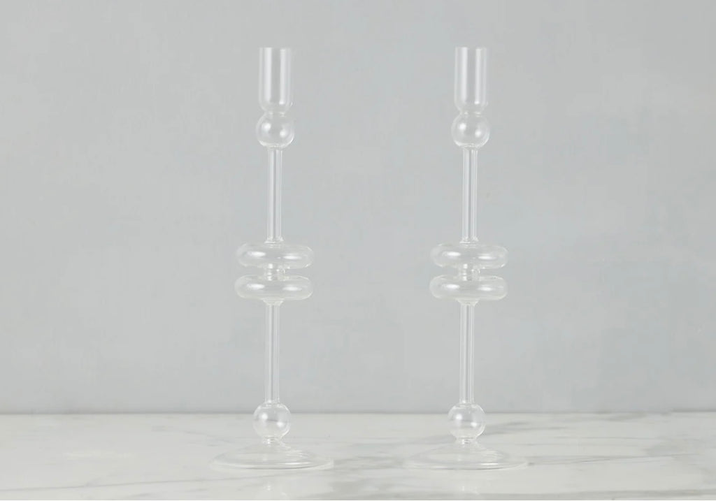 Emerald Glass Candlestick | Medium - Thumbnail 2