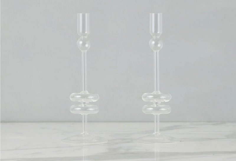 Glass Candle Stick by Etu Home