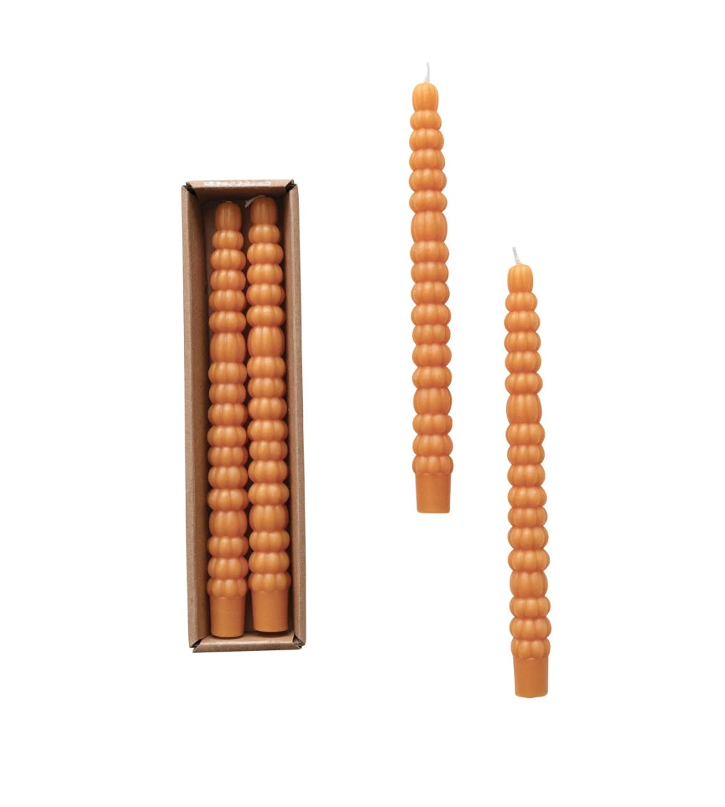 Pumpkin Taper Candle Set