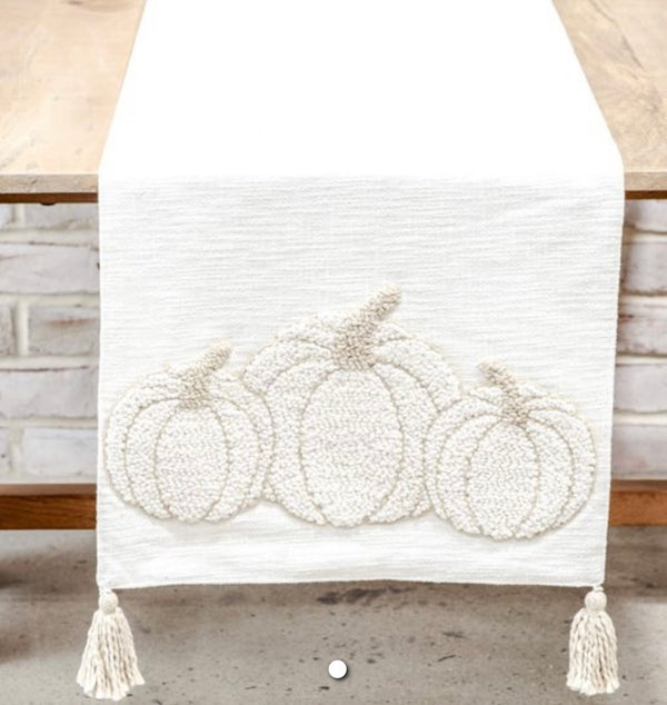 Embroidered Pumpkin Table Runner