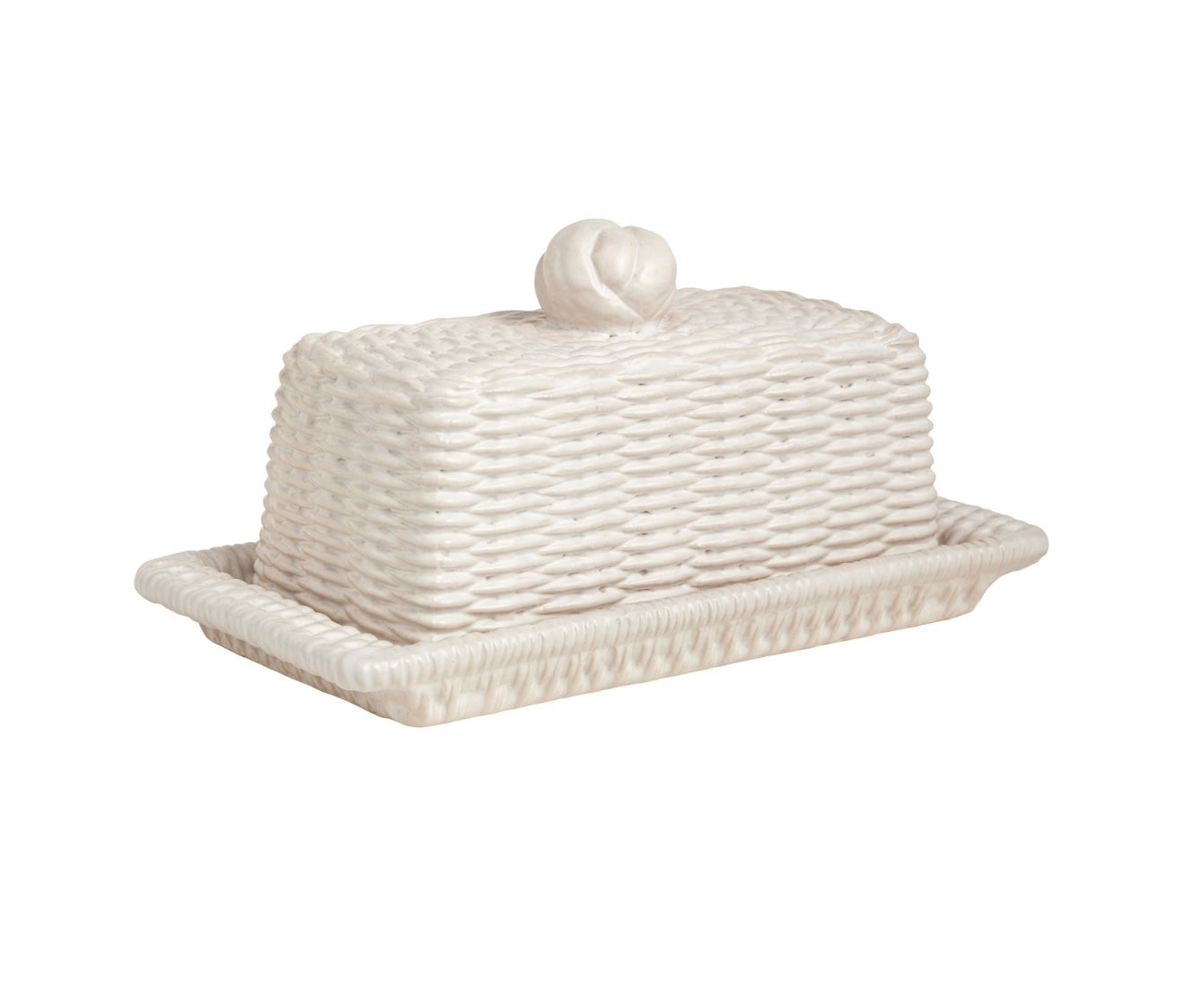 Basket Weave Butter Dish