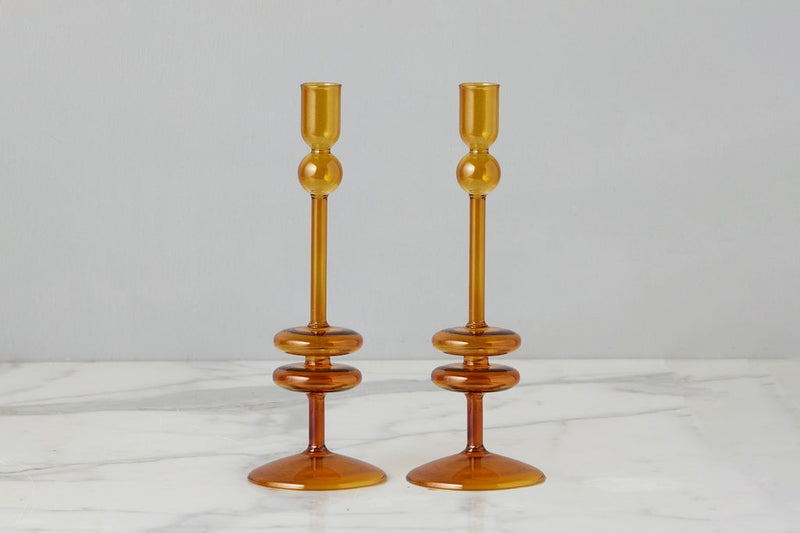 Glass Candlestick Etu Home