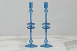 Sapphire Glass Candle Stick by Etu Home