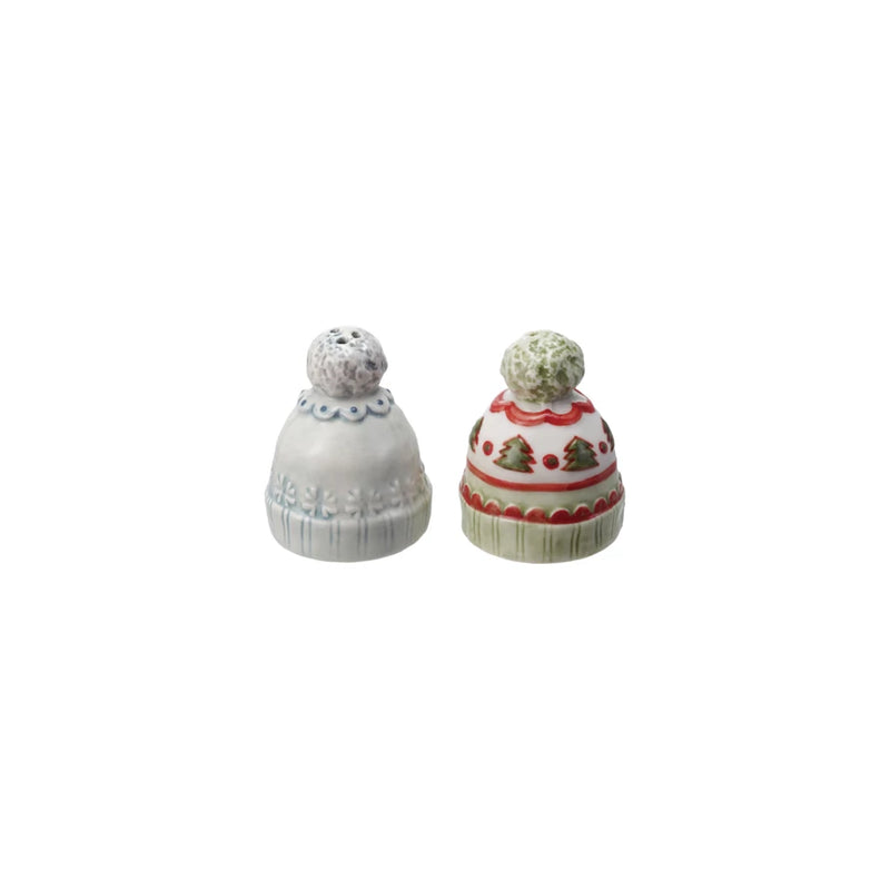 Stoneware Hat Salt & Pepper Set