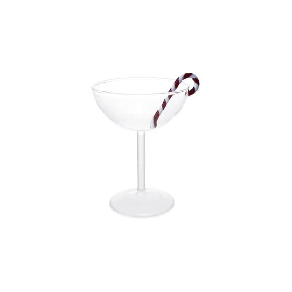 Candy Cane Coupe Glass