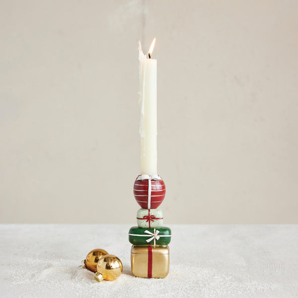 Resin Gift Taper Candle Holder