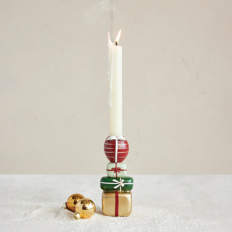 Resin Gift Taper Candle Holder