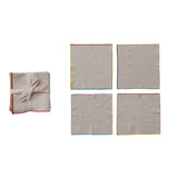 Stitched Color Edge Napkin Set