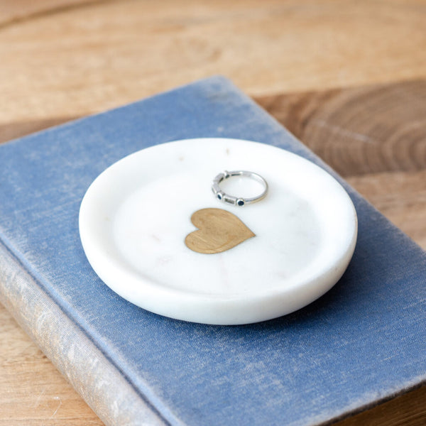 Marble Heart Trinket Dish