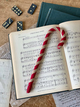 Burlap Candy Cane Ornament