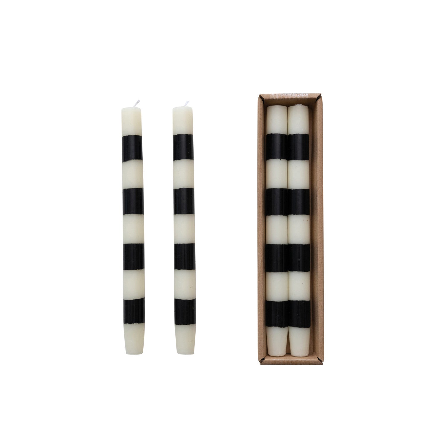 Black & White Taper Candle