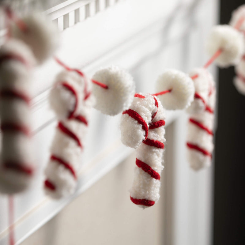 Candy Cane Plush Garland