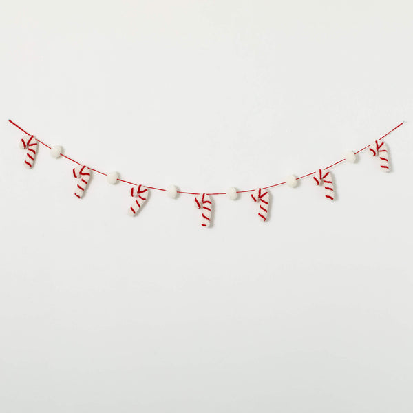 Candy Cane Plush Garland