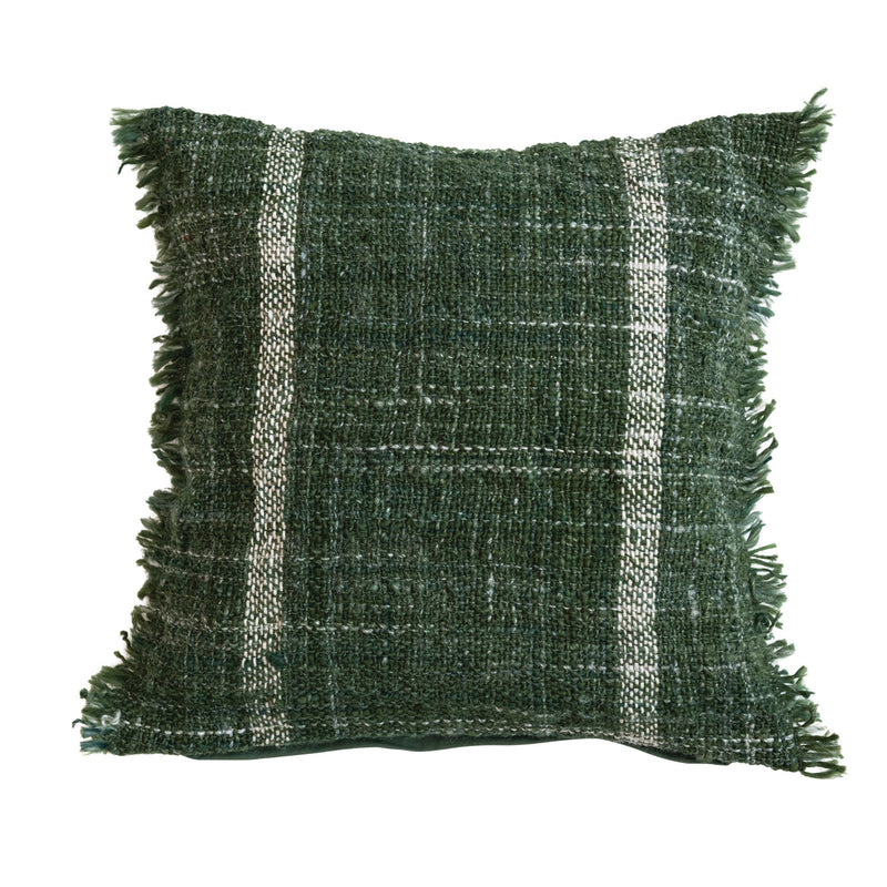 Green Slub Pillow