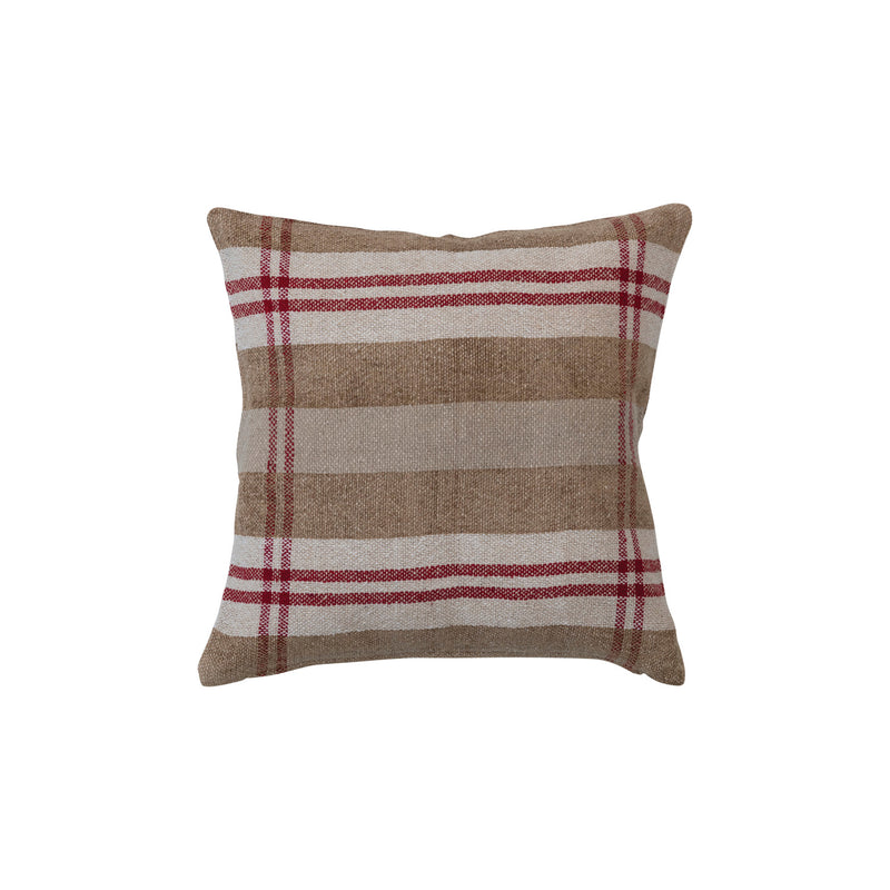 Tan Plaid Pillow