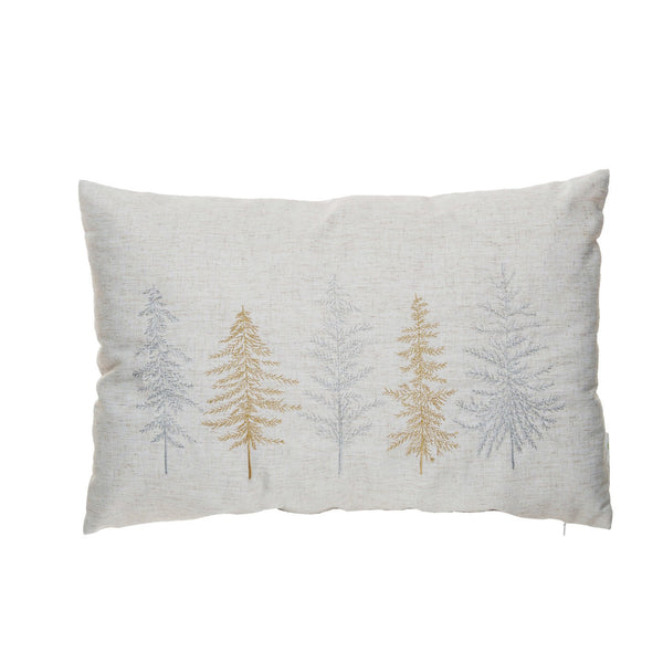 Metallic Tree Lumbar Pillow