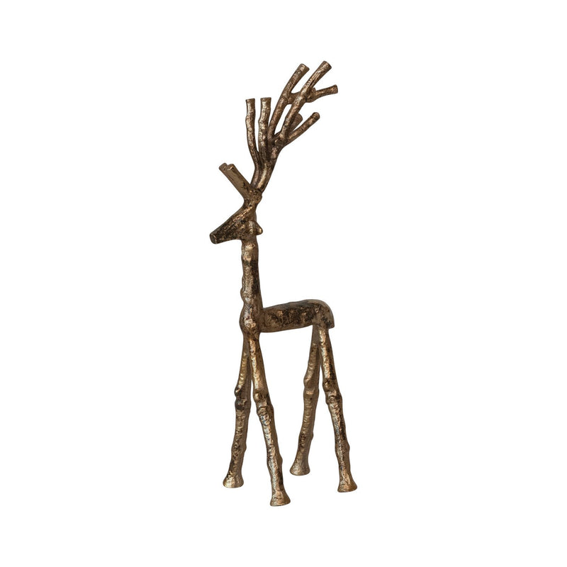 Antique Gold Deer Sitter