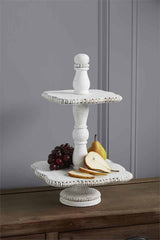 Scallop Beaded Tiered Tray