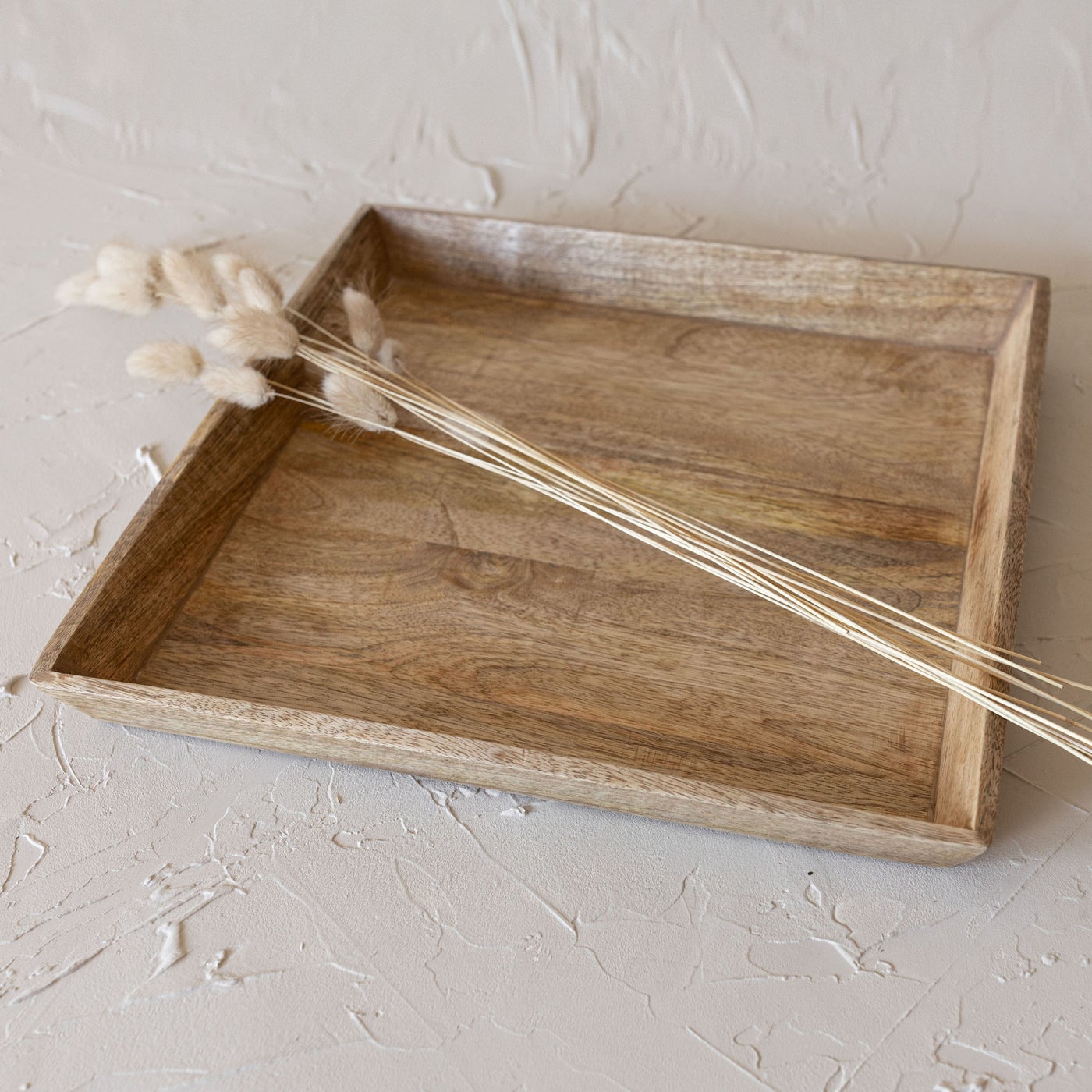 Hazel Wood Square Tray