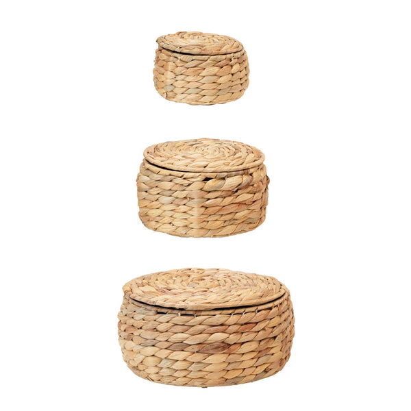 Hyacinth Basket with Lid