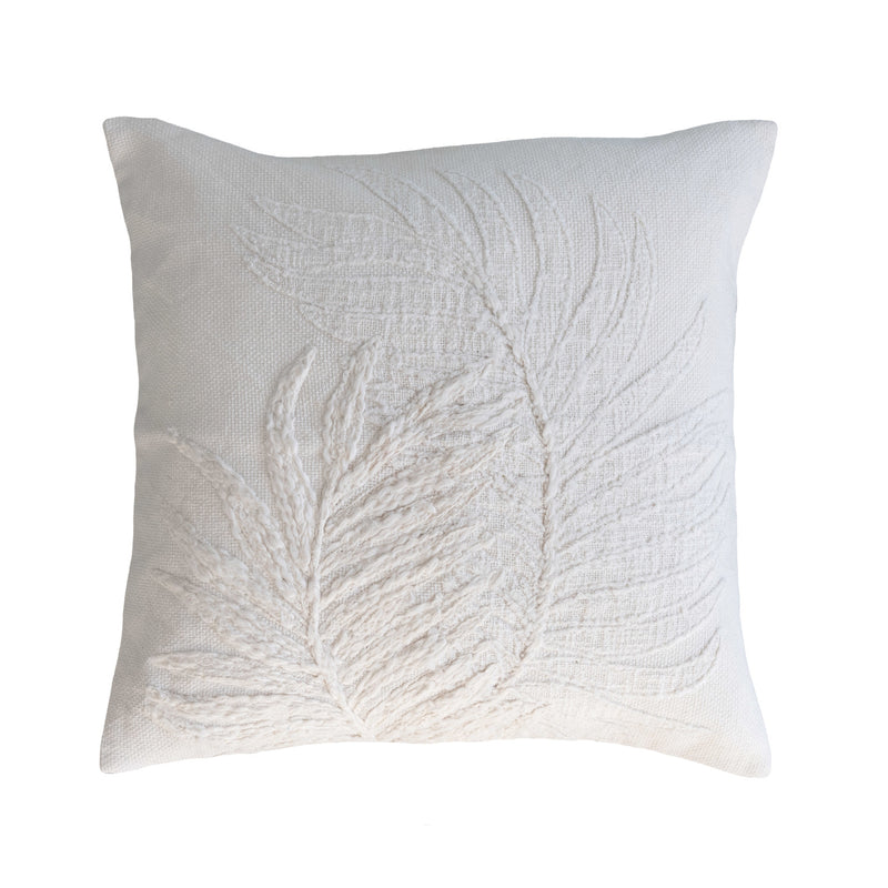 Botanical Embroidered Pillow