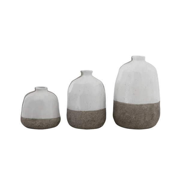 Terracotta White Vase