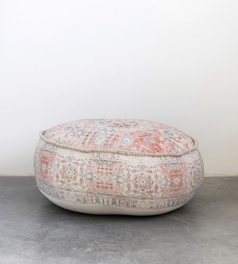 Distressed Cotton Pouf
