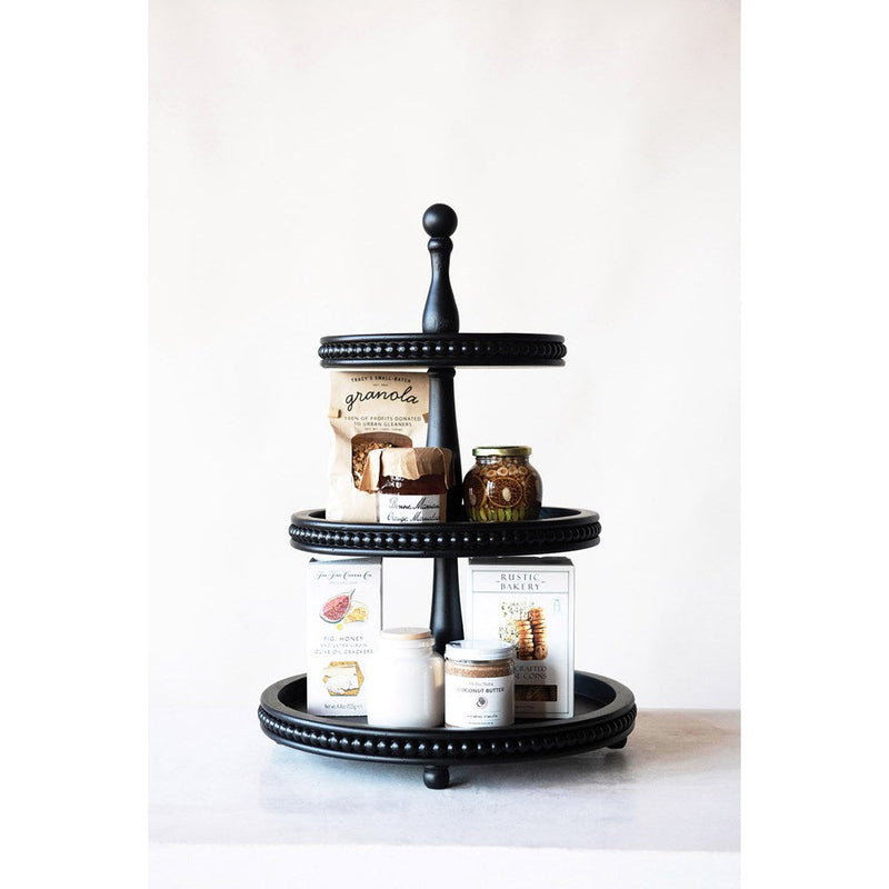 Black Tiered Tray
