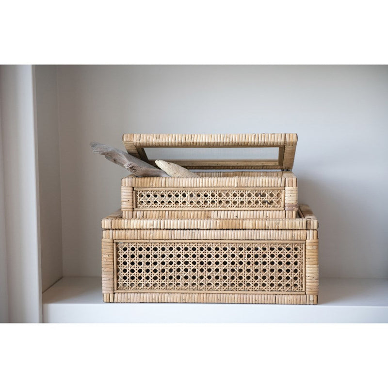 Rattan/Wood Display Box