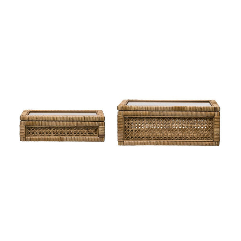 Rattan/Wood Display Box