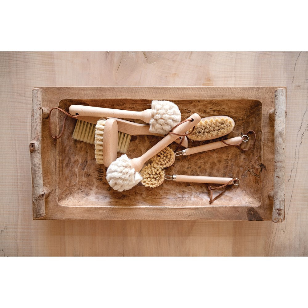 Dish Brush Beech Wood 9"