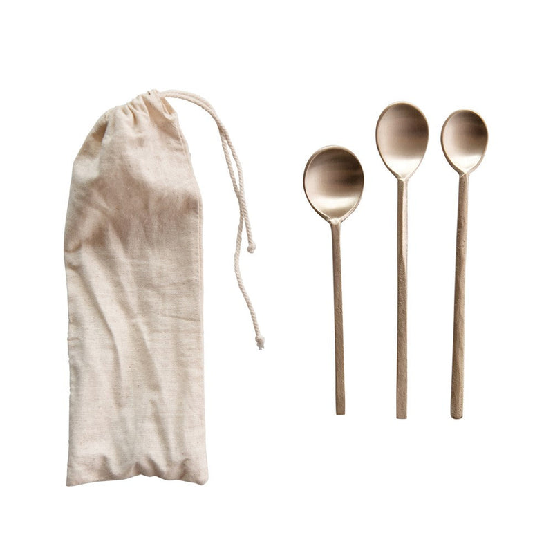 Brass Spoons Set of 3