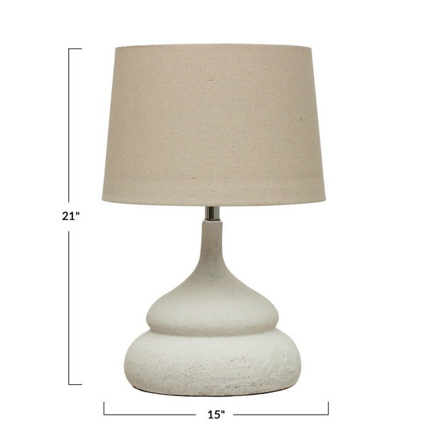 White Terra Cotta Table Lamp