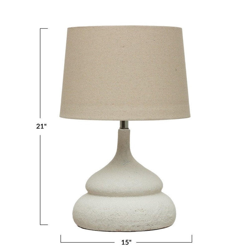 White Terra Cotta Table Lamp