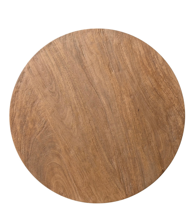 Mango Wood/Metal 2 Tier Side Table